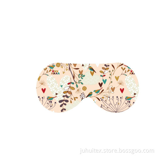 100% silk sleeping eye shield (silk eye patch)for travel & Sleep custom printed and embroidered